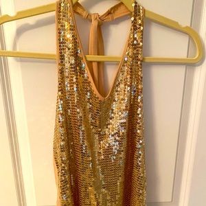 Nordstrom Flounce TBD Sequin Halter Top